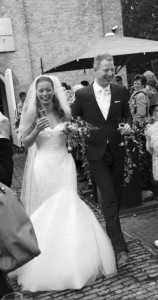 Sanne op de dag van haar leven